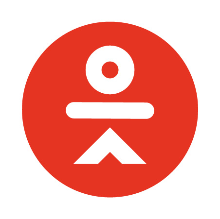 Simple character in circle.