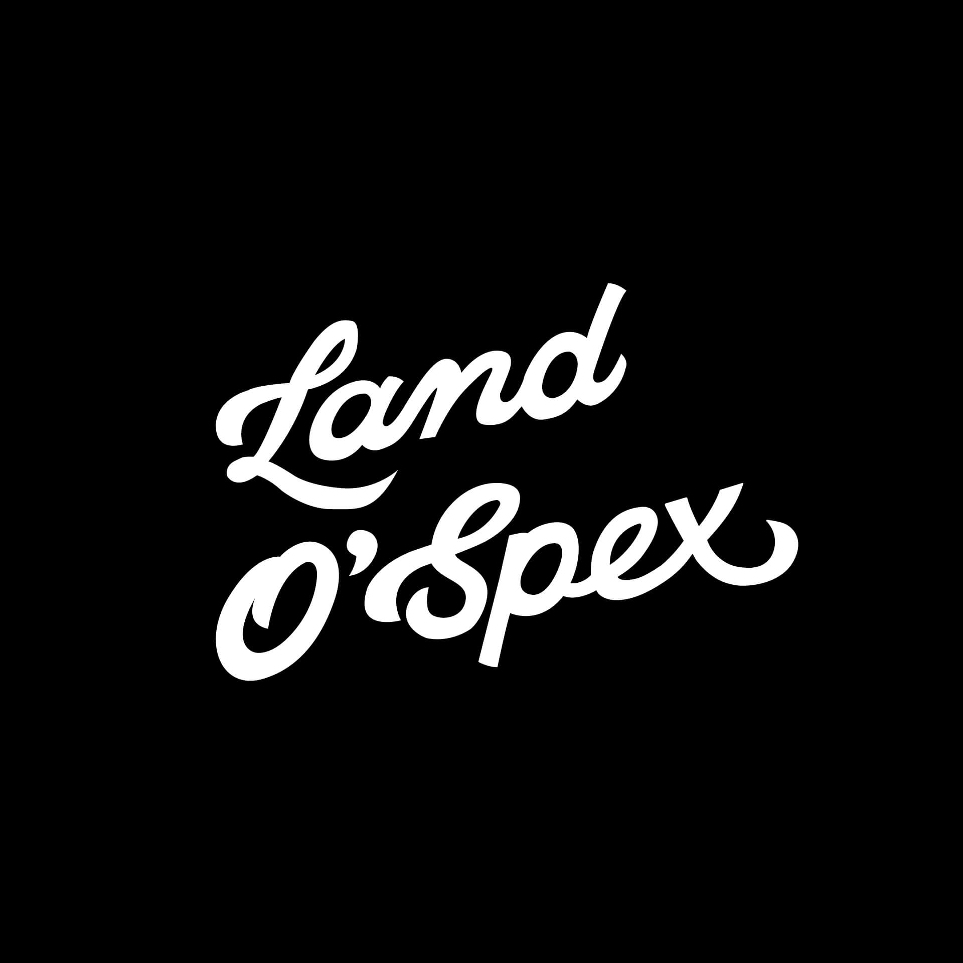 Cursive type logo for Land O'Spex.